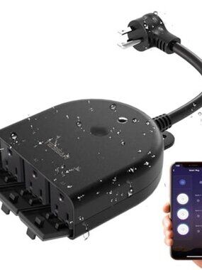 Outdoor Smart Plug Waterproof, 2.4GHz WiFi Only, WiFi Smart Outlet